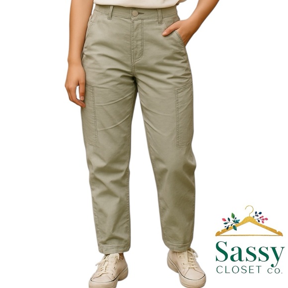 LUCKY BRAND Sage Green Cargo Straight Leg Pants - Picture 1 of 8
